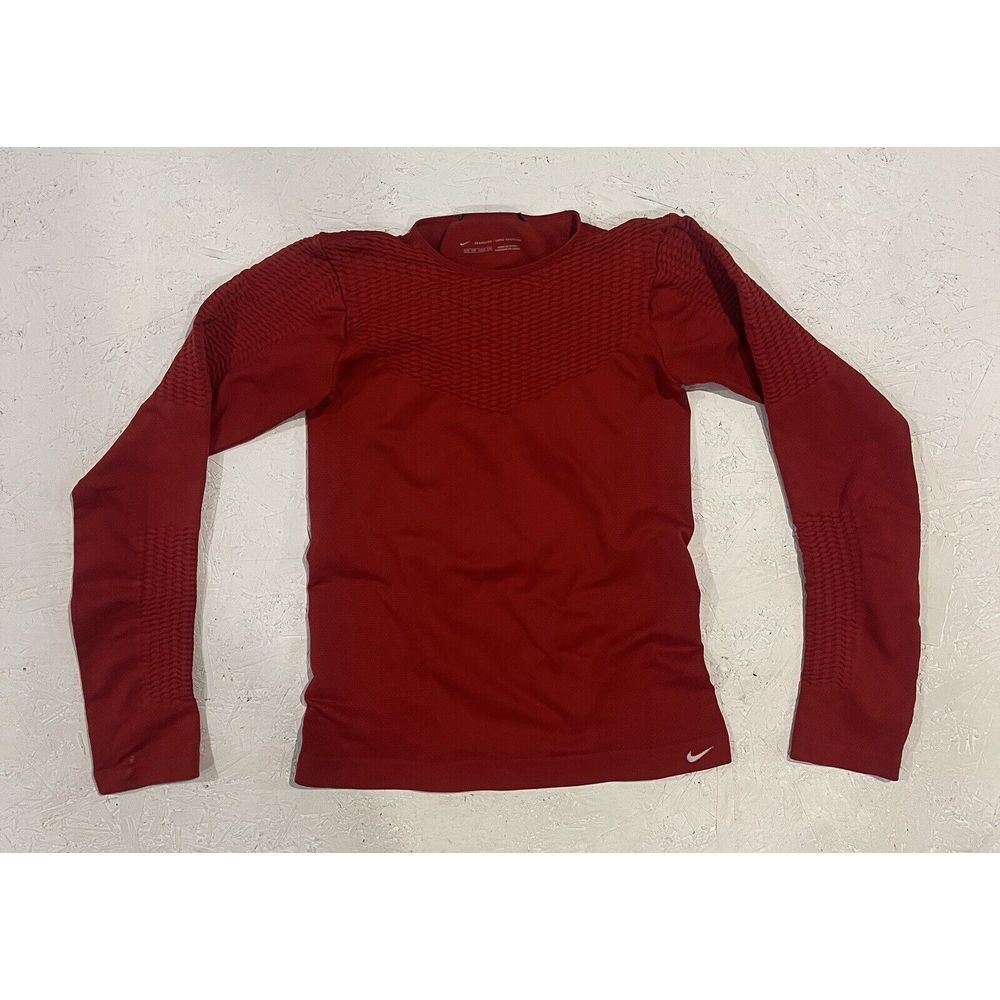 Nike Womens Top Sphere Compression Sz S Red Seamless Sans Couture Athletic